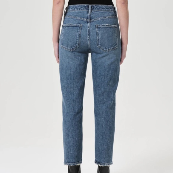 Agolde Riley High Rise Straight Crop (Stretch) Jeans - Picture 2 of 9